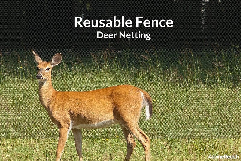 AlpineReach Garden Netting 7.5 x 100 ft Heavy Duty Bird Net, Deer, Plant Protection Extra Strong Woven Mesh, Reusable Kit with Zip Ties, Animal Fencing for Fruits Trees, Black - Image 5