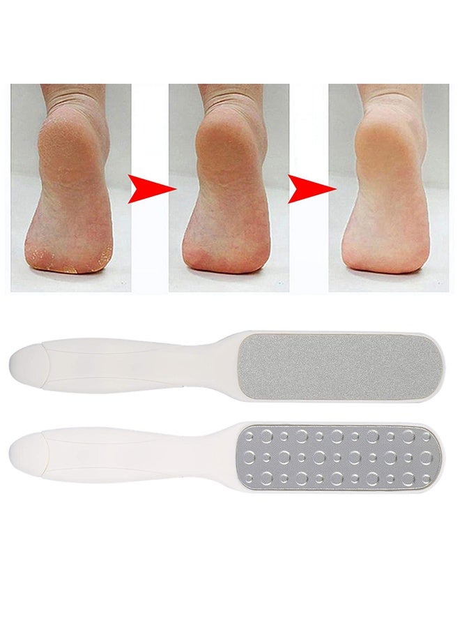 Professional Pedicure Foot File 2 Pack - Double Side Stainless Steel Foot Scraper Exfoliator, Feet Care Tool for Dead Skin Cracked Heels Callus Remover, Home Salon Use Foot Care Accessories - Image 2