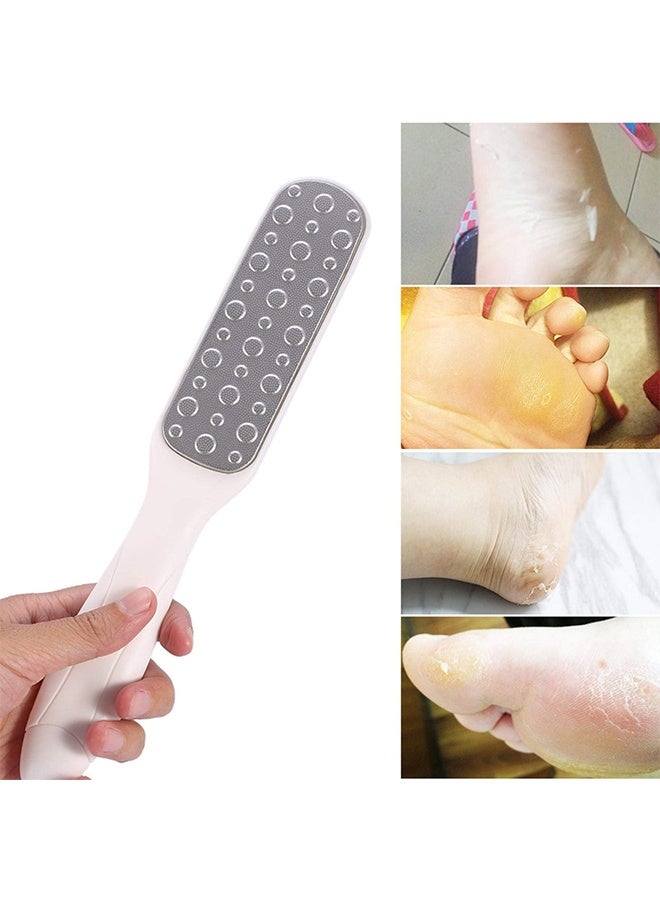 Professional Pedicure Foot File 2 Pack - Double Side Stainless Steel Foot Scraper Exfoliator, Feet Care Tool for Dead Skin Cracked Heels Callus Remover, Home Salon Use Foot Care Accessories - Image 3