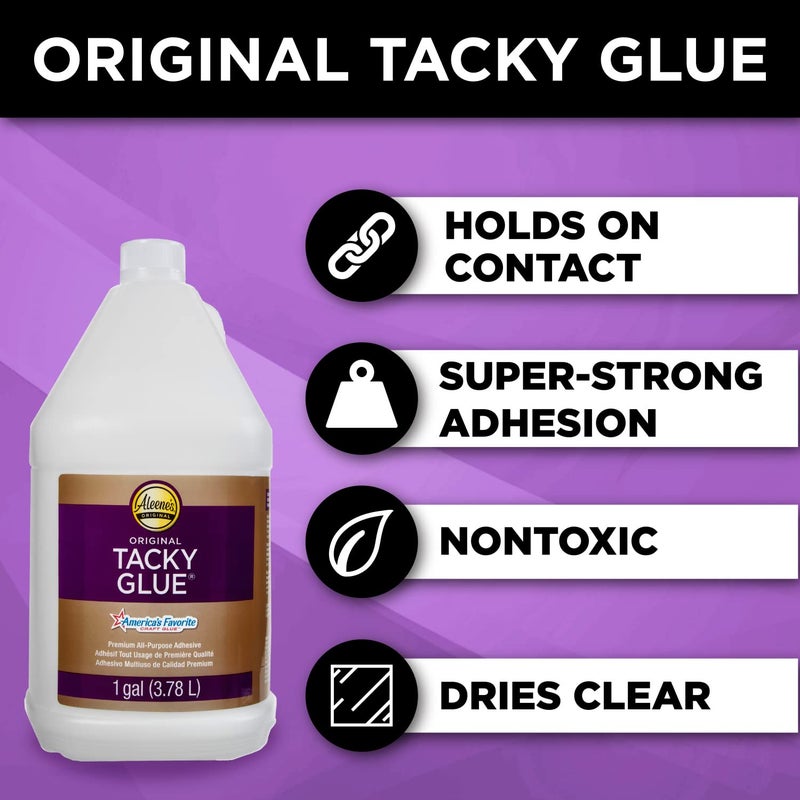 Aleene's Original Tacky Glue, All Purpose Adhesive, Perfect for Crafts and DIY Projects, Dries Fast and Clear for Large Projects, Refills, 128 fl oz, 1 Gallon - Image 2