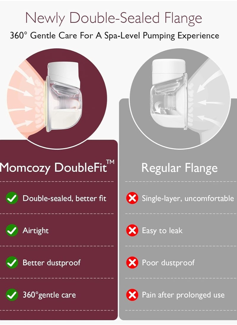 Momcozy - S12 Pro Portable Double Electric Breast Pump, Low Noise, Smart Display, 3 Modes 9 Levels & Momcozy Bottle Brush Kit, Innovative Push-Press Design for Better Cleaning - Image 1