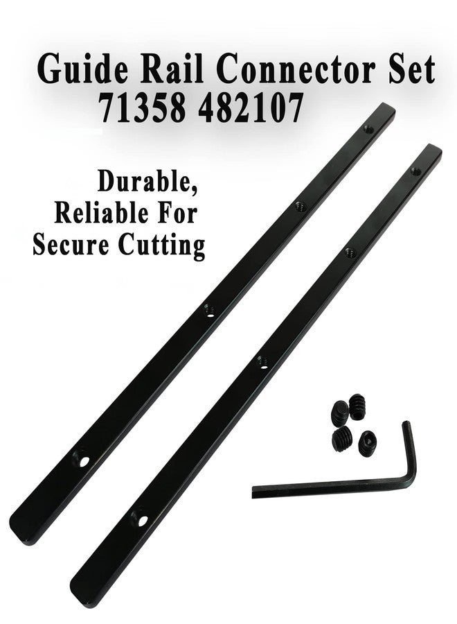 Hawmow WOUILNIA Guide Rail Connector Kit 71358 for Festool Track Saw Long Cuts, 482107 Also Compatible with Makita, Fit for DeWalt, Triton in Integrated Guide Rail T-Slots for Secure Cutting, 2 Pack, Black - Image 4