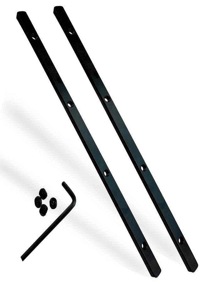 Hawmow WOUILNIA Guide Rail Connector Kit 71358 for Festool Track Saw Long Cuts, 482107 Also Compatible with Makita, Fit for DeWalt, Triton in Integrated Guide Rail T-Slots for Secure Cutting, 2 Pack, Black - Image 1