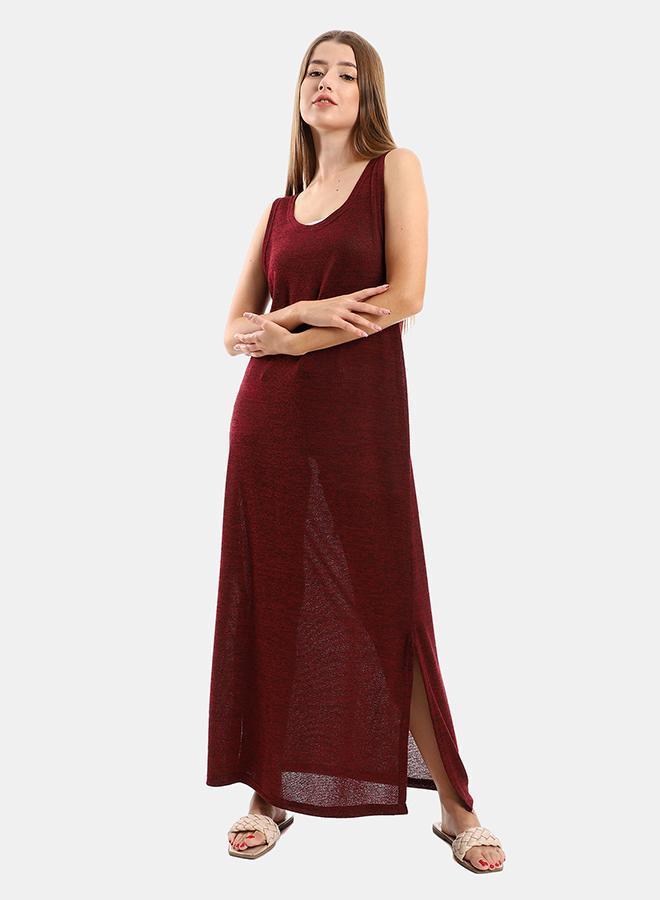 kady Jamila women round collar cover up with side slitswomen ,marron-xxl - Image 1