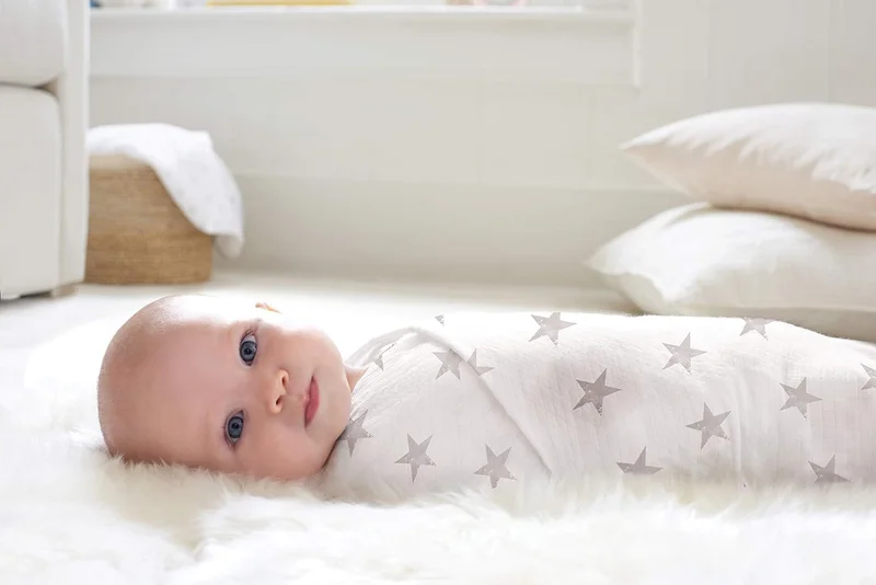 ايدن + أناي aden + anais Essentials 100% Cotton Muslin Swaddle & Receiving Blanket Set, 4 Pack, 112x112cm, Dusty