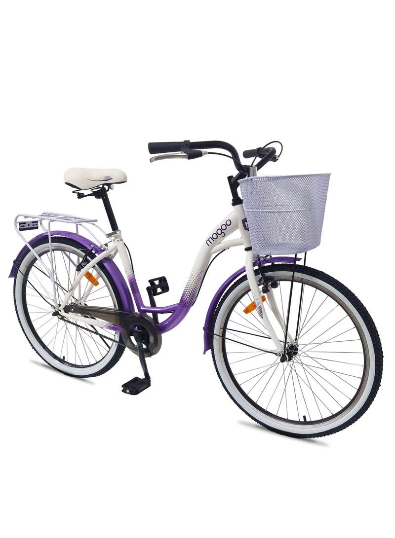 MOGOO Mogoo - Floress City Bike - Purple - 24 Inch  - Image 2