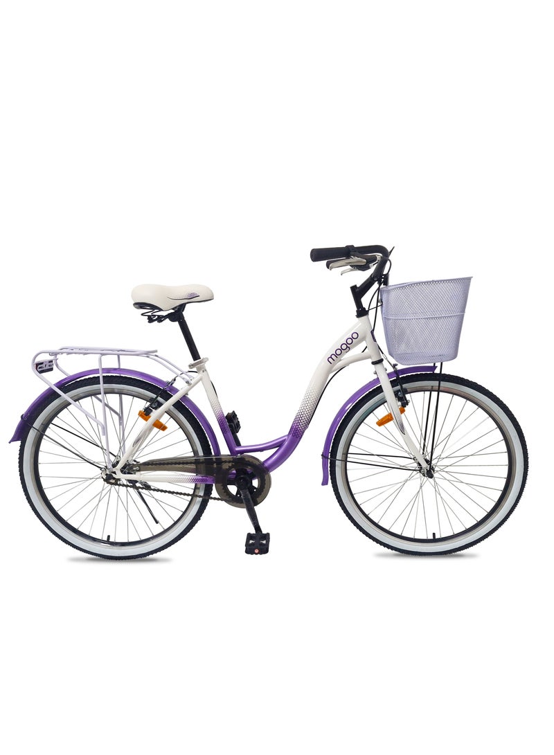 MOGOO Mogoo - Floress City Bike - Purple - 24 Inch  - Image 1