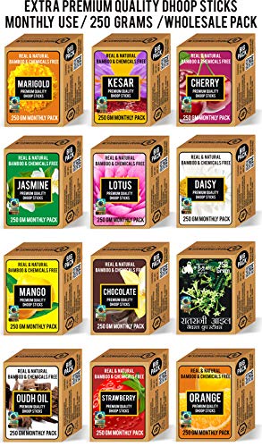 PARAG FRAGRANCES Parag Fragrances Lotus Dhoop Sticks 250 GramChemical Bamboo Free Natural Dhoop BattiDhoop Sticks for Prayer Home Fragrance  - Image 2