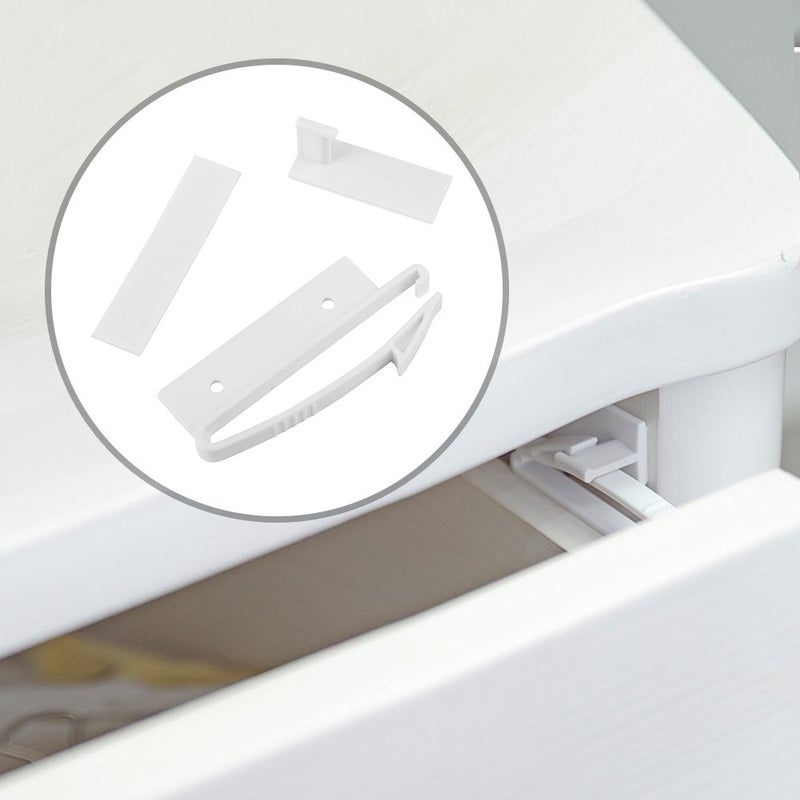 Hztyyier 4-Pack Baby Safety Drawer LockDrawer Lock Baby Proofing Lock with Adhesive Easy Installation - No Drilling or Extra Screws - Image 2