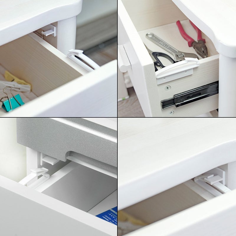 Hztyyier 4-Pack Baby Safety Drawer LockDrawer Lock Baby Proofing Lock with Adhesive Easy Installation - No Drilling or Extra Screws - Image 3