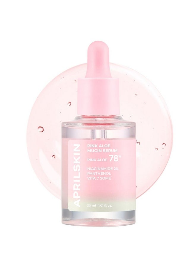 APRILSKIN - APRILSKIN Pink Aloe Mucin Serum 1.01 fl.oz (30ml) Hydrating 78% Jeju Aloe Mucin Formula with Non-Sticky Finish for a Glass Glow Look, Korean Skincare - Image 1
