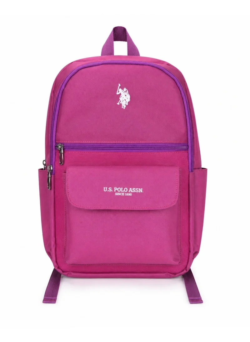 U.S. Polo Assn. U.S. Polo Assn. Classic Wine Quilted Classic Backpack for School and Office MultiCompartment Bag for Campus