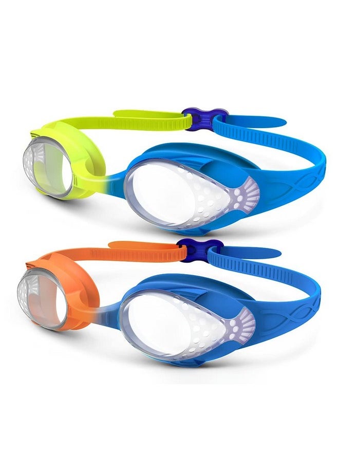 OutdoorMaster Kids Swim Goggles 2 Pack Quick Adjustable Strap Swimming Goggles For Kids F  - Image 1