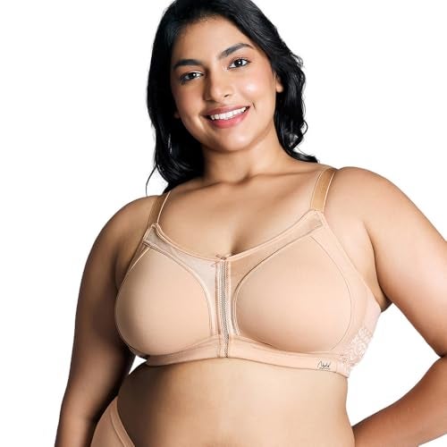 NYKD (NYB101 Cotton Non Padded & Non Wired Everyday Bra for Women | M-Frame Structure for Bounce Control with Full Coverage & Super Soft Wide Straps - Nude - Image 1