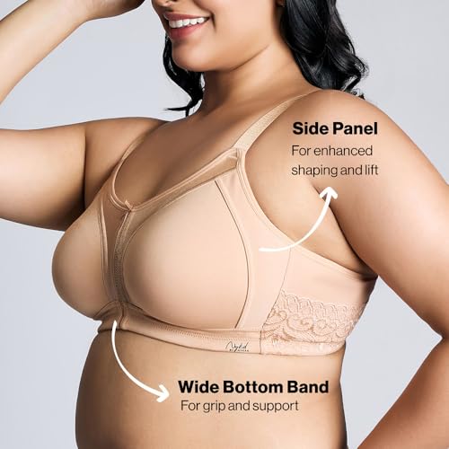 NYKD (NYB101 Cotton Non Padded & Non Wired Everyday Bra for Women | M-Frame Structure for Bounce Control with Full Coverage & Super Soft Wide Straps - Nude - Image 3
