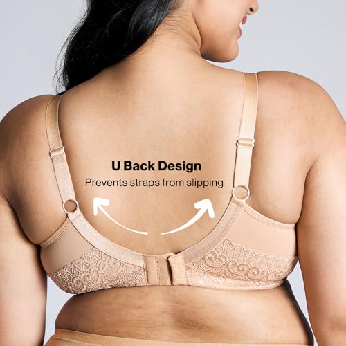 NYKD (NYB101 Cotton Non Padded & Non Wired Everyday Bra for Women | M-Frame Structure for Bounce Control with Full Coverage & Super Soft Wide Straps - Nude - Image 4