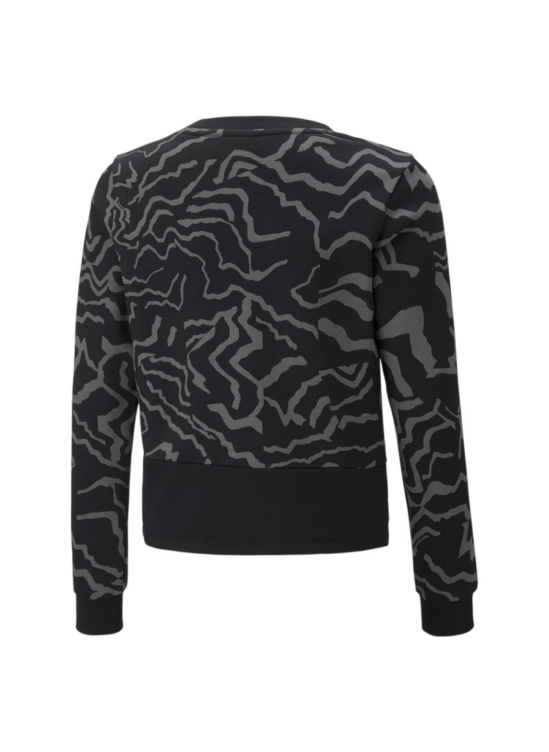 PUMA Alpha Printed Girls Crew Neck Sweatshirt  - Image 2
