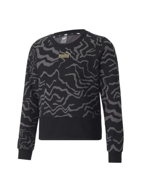 Alpha Printed Girls Crew Neck Sweatshirt