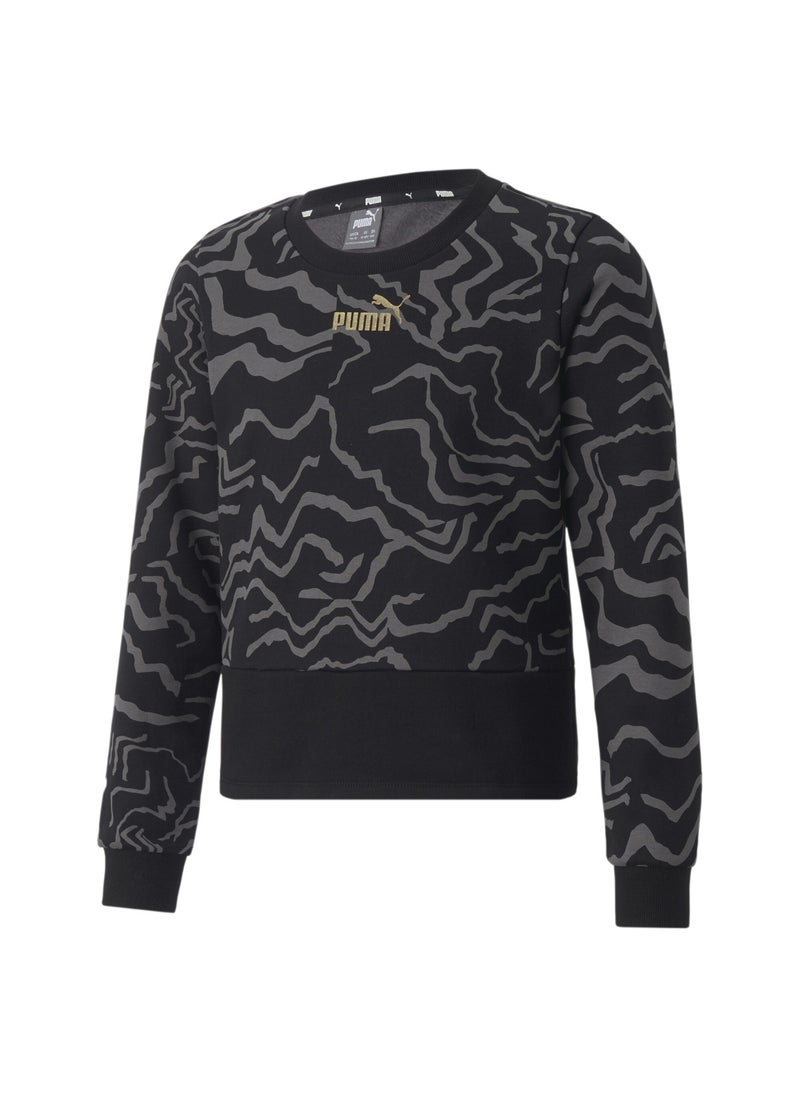 PUMA Alpha Printed Girls Crew Neck Sweatshirt  - Image 1