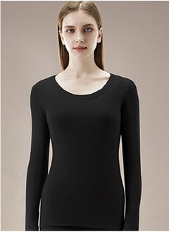FLOWING Thermal Underwear Women Ultra-Soft Long Johns Set Base Layer Skiing Winter Warm Top & Bottom-Balck  - Image 2