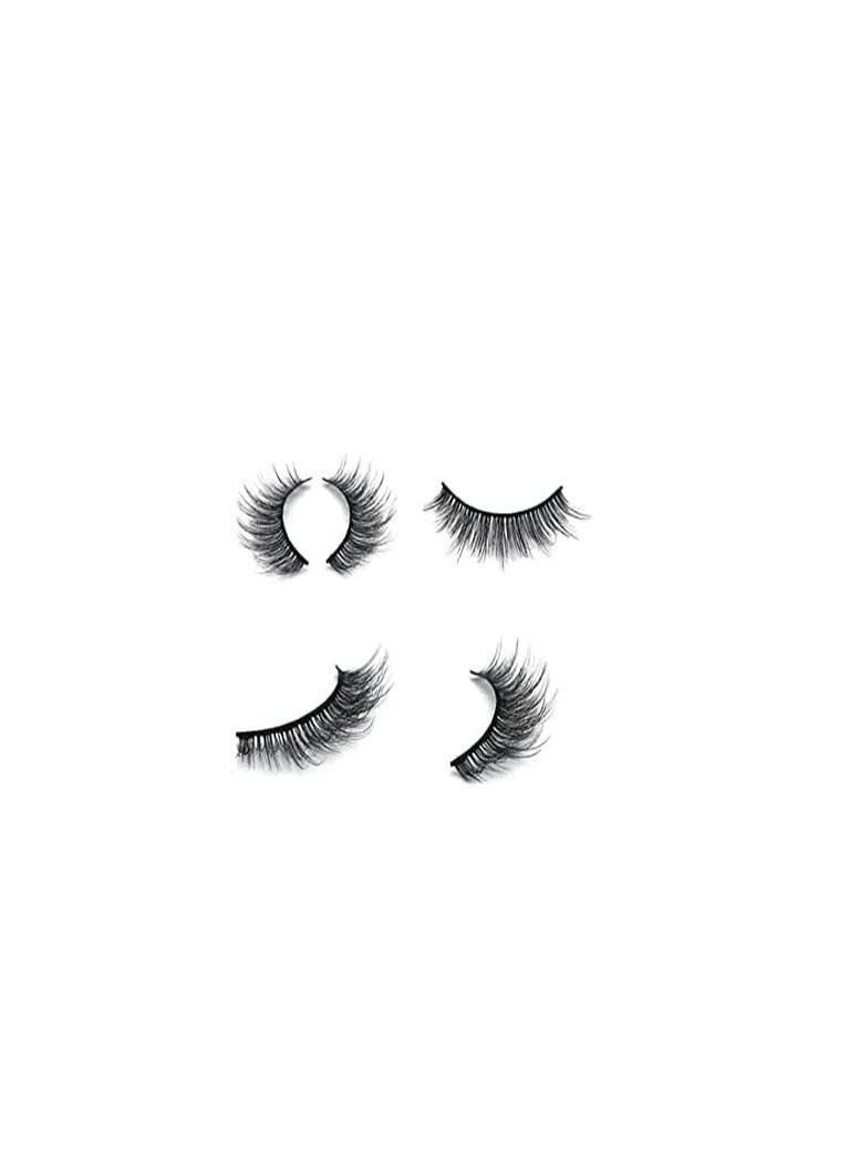 أوريتي رموش صناعية من OriTi Scent House، رموش صناعية ثلاثية الأبعاد من فرو المنك الصناعي، مصنوعة يدويًا، سميكة ومتقاطعة، رموش صناعية سوداء طبيعية رقيقة طويلة وناعمة قابلة لإعادة الاستخدام (5 أزواج) (F840) - Image 3