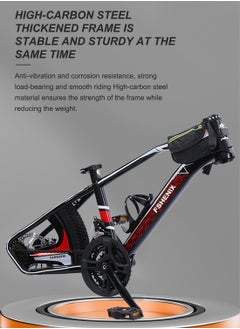 FSHENIX 18-22 Inch Kids Road Bike High Carbon Steel Mountain Kids' Bike Children's Bicycle Suitable for Girls and Boys with Height 120-160cm Adjustable Seat Wear-Resistant Tires Variable Speed ​​Gear System Sensitive Dual Disc Brakes with Shock Absorber Completely Stable  - Image 2