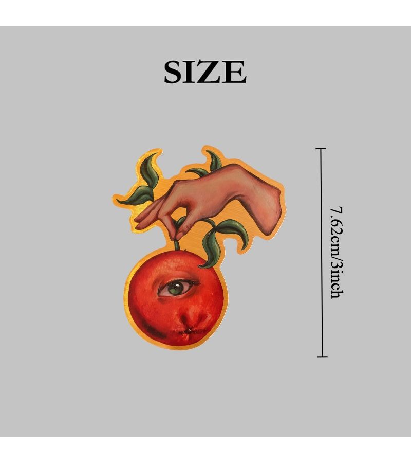 Orange Surreal Vinyl Laptop Sticker 1pc High Quality Multipurpose - Image 2