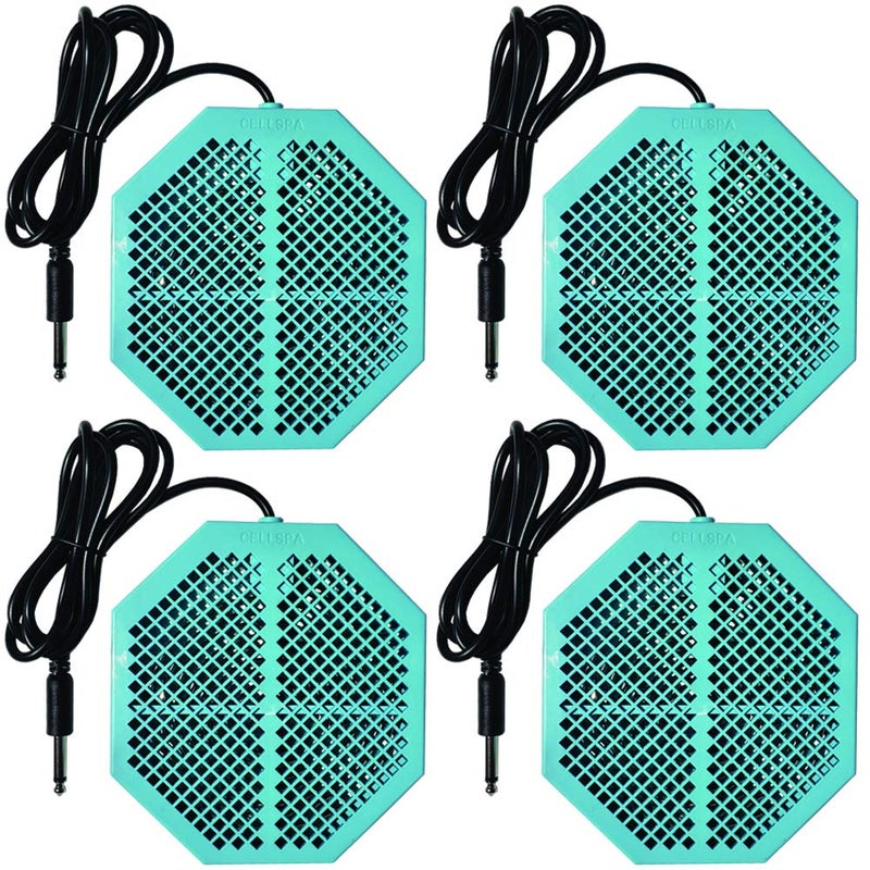 4 Pack CS900 Twice Powerful 65 x 55 Ion Detox Foot Bath Arrays Flat Dual Coil Stainless Steel Aqua Ionic Cleanse Array Compatible with Most 14 Plug Type Detox Machines