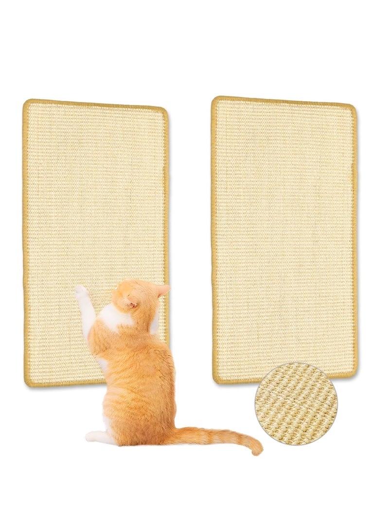 إيفرين لوح خدش القطط، مكون من قطعتين، مع إبزيم لاصق، مصنوع من السيسال الطبيعي، مما يساعد القط في برد أظافره، ملائم للأرائك والسجاد والجدران، بحجم 60 × 40 سم - Image 1