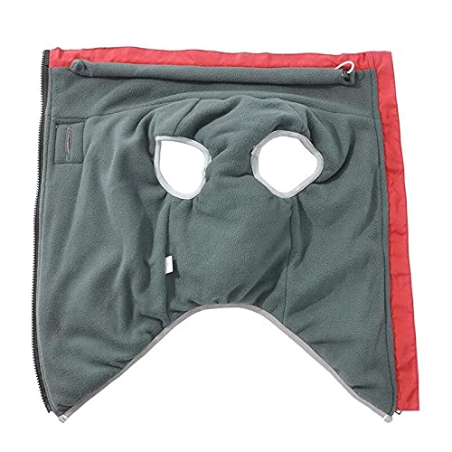KUTKUT Windproof Warm Dog Winter Jacket| Reflective Cold Weather Coat | Waterproof Polar Fleece Lining with Leash Hole Pet Warm Clothing for Large Dogs. (Red, Size: 5XL, Chest: 78cm) - Image 2