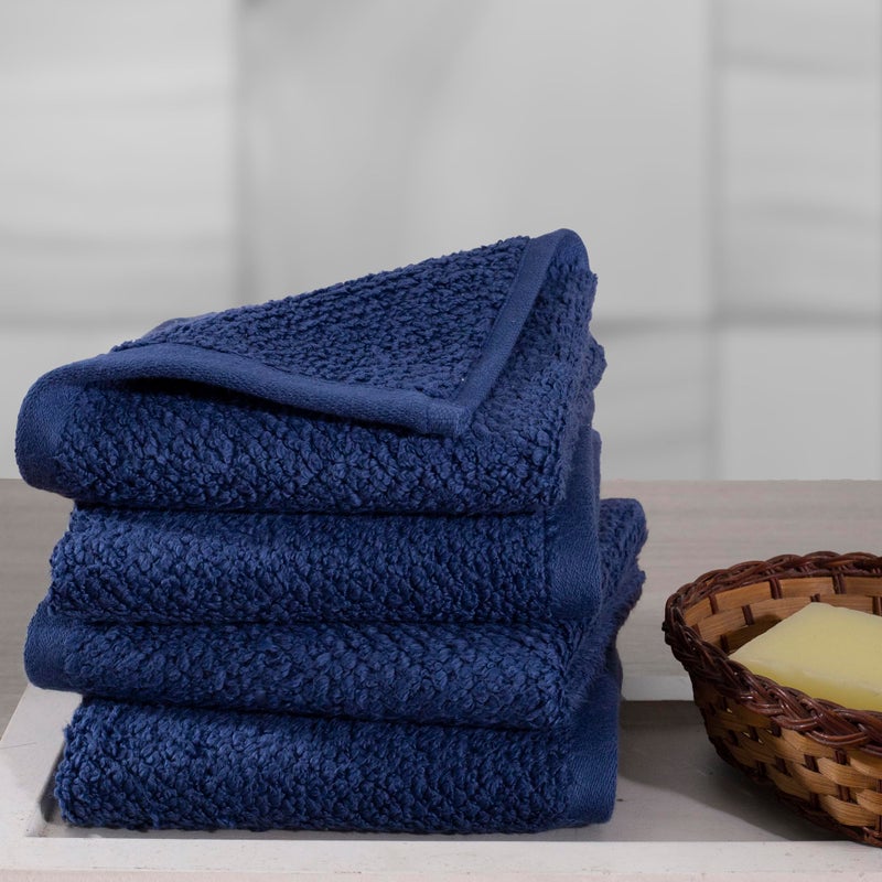maspar 100% Cotton Windsor Face Towel, 1 pcs, 30 x 30 cm, Blue - Image 1