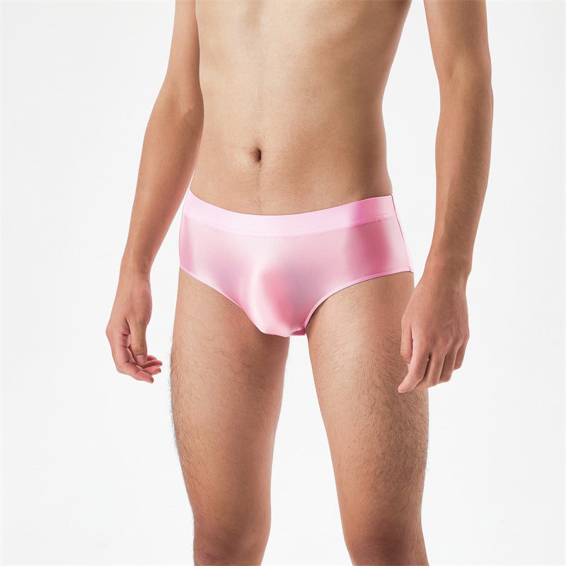 Crotch Seamless One-Piece Oil Bright Gloss Silky High Elastic Large Size Men'S And Women'S Briefs Underwear Transparent 7056 - Image 5
