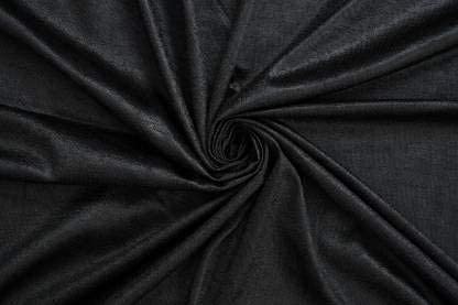 Parda Sansar Polyster Solid Long Crush Plain Window Curtains 5 Feet BlackSet Of 2 LightFiltering - Image 3