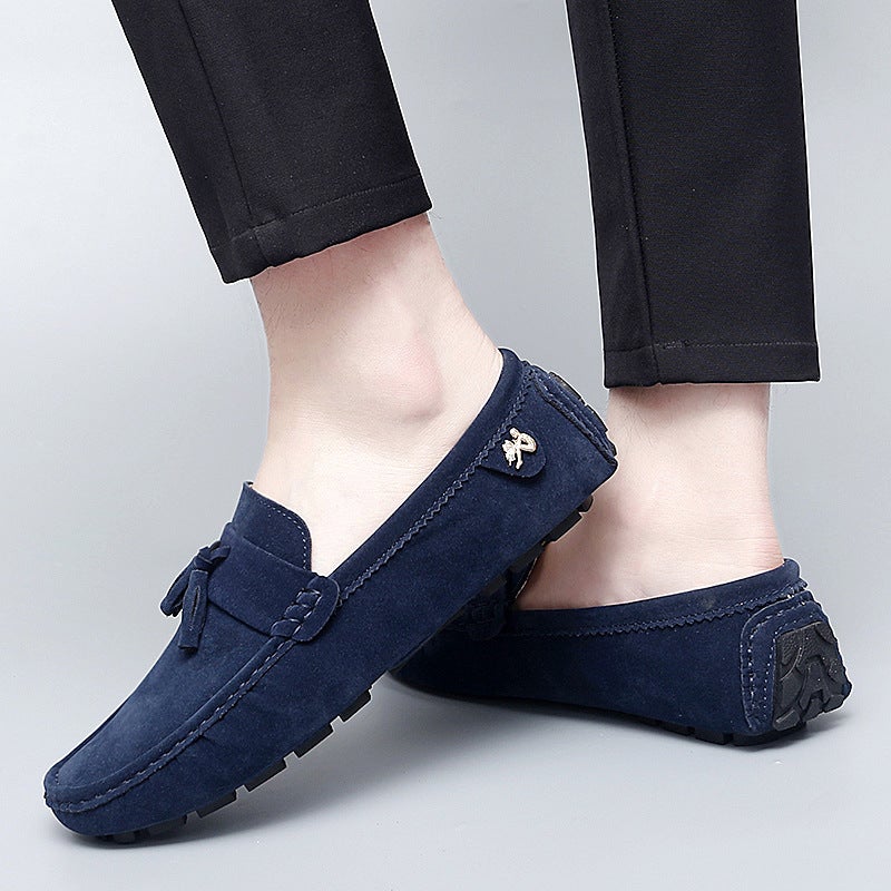 Couple Style Suede Leather Tassel Slip-On Shoes, Lightweight Slip-On Loafers, Large Size Casual Men'S Shoes - Image 5