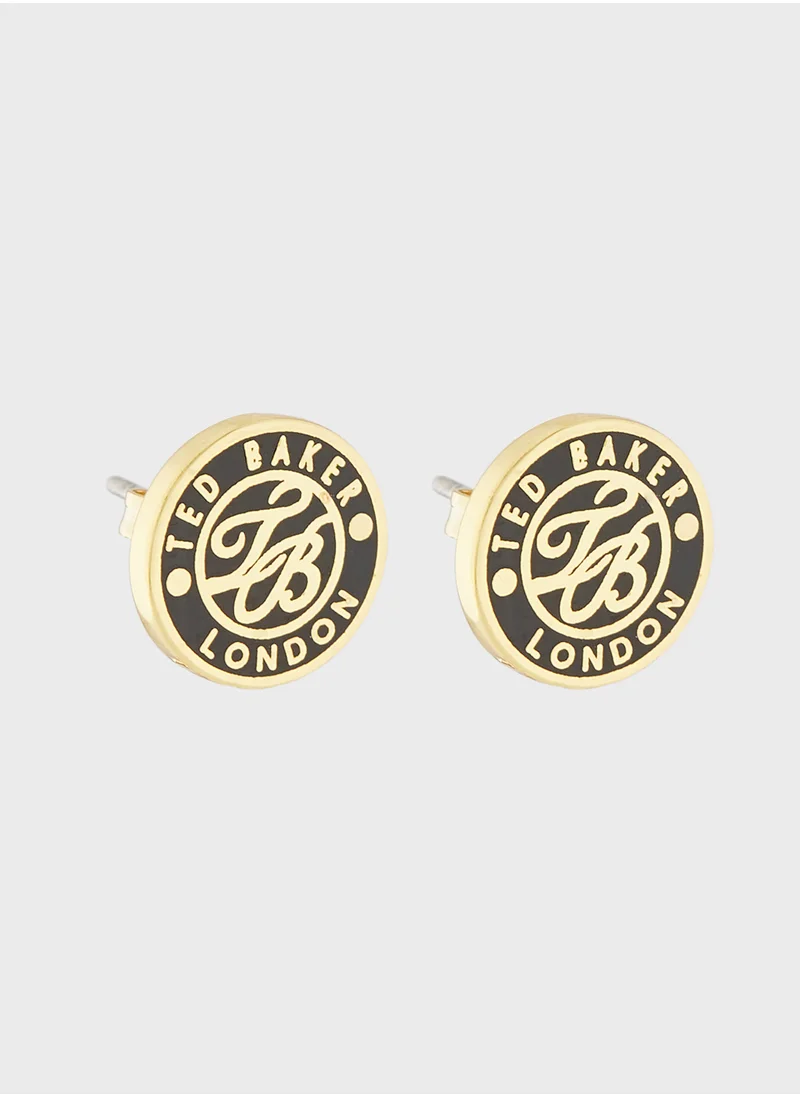 Ted Baker Monogram  Detail Stud Earrings