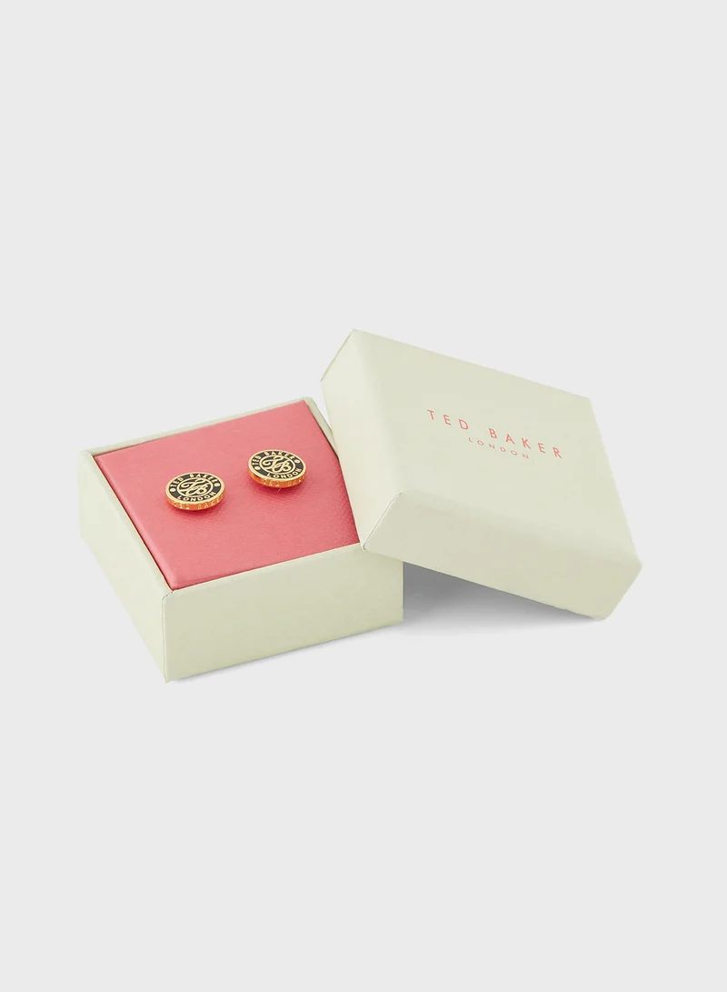 Ted Baker Monogram  Detail Stud Earrings