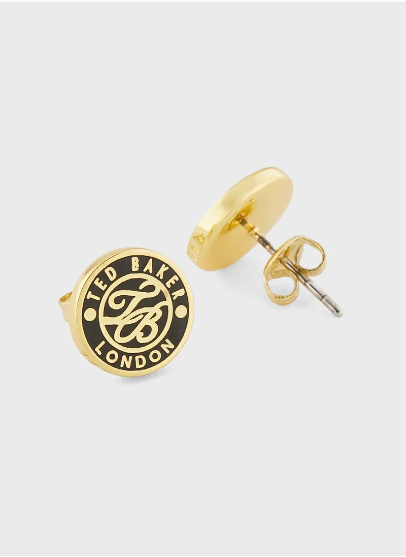 Ted Baker Monogram  Detail Stud Earrings