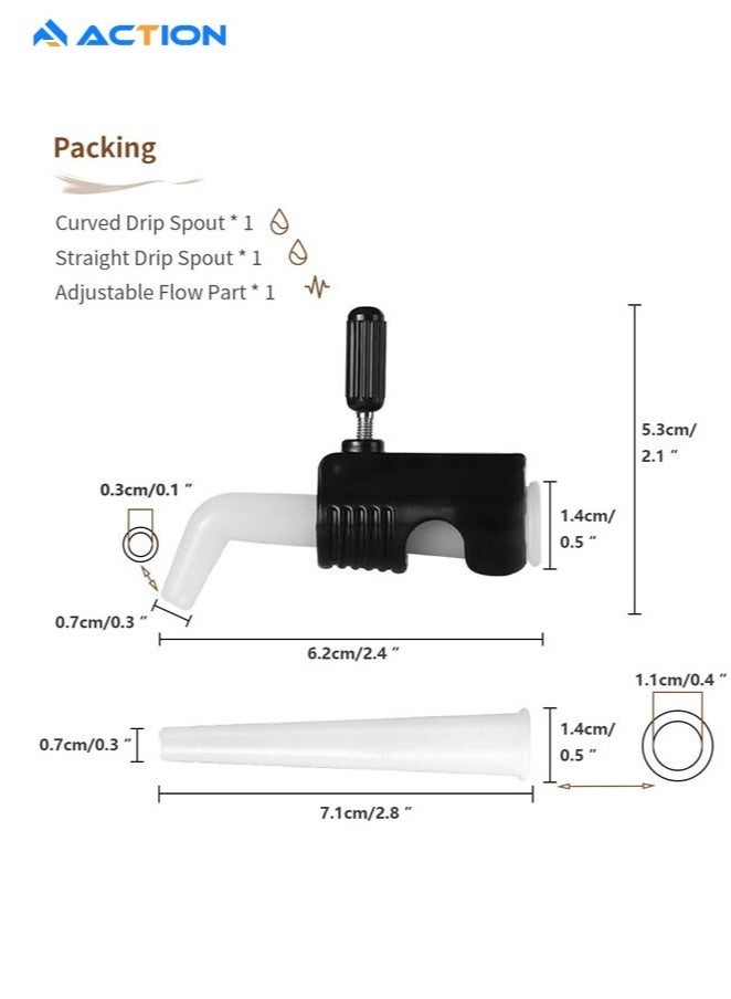 Coffee Dripping Pot Restrictor Nozzle Adjustable Flow Pourers Compatible Replacement Part Specialty Coffee Drip Jugs Kettle Gooseneck - Image 4