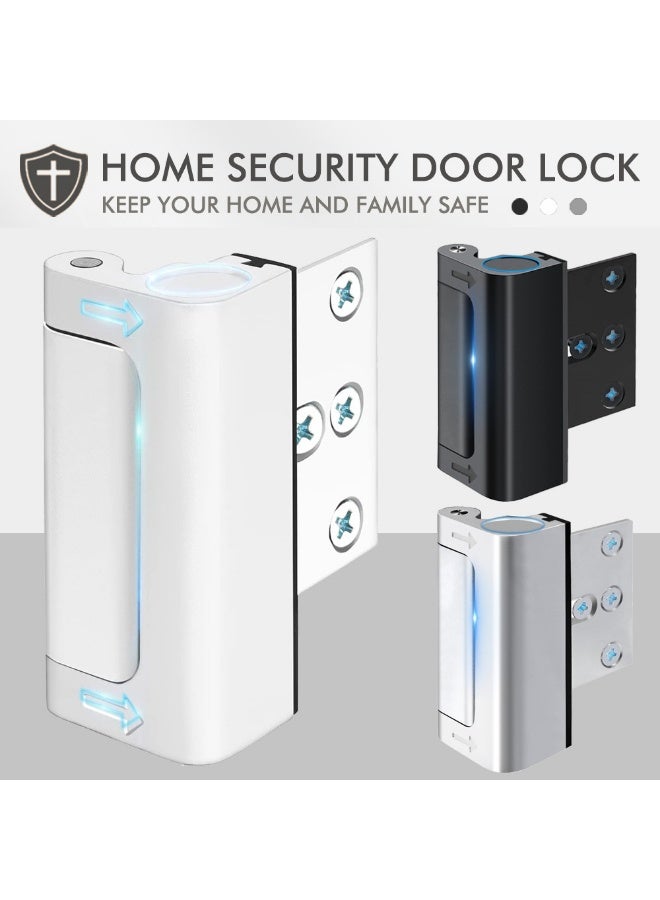 2-Pack Door Security Bolt – Upgraded Safety Groove, Withstands 800 lbs, Aluminum Alloy Anti-Theft Latch, Smooth Silent Opening with Anti-Collision Rubber, Door Bolt Lock Hinge - Image 3