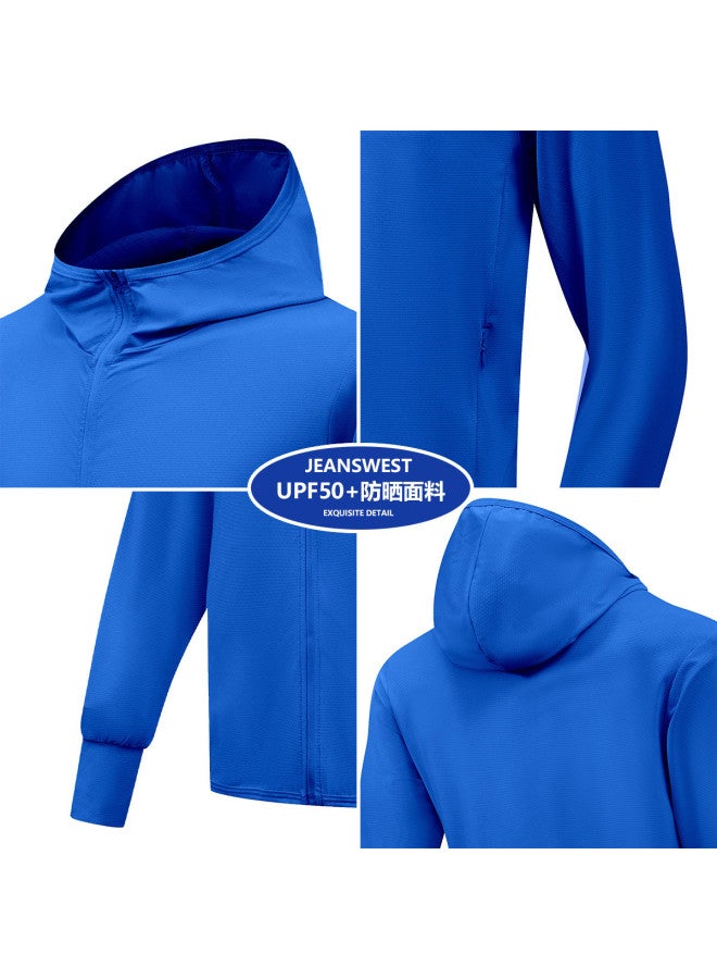 Jeanswest Summer Lightweight Outdoor Uv Protection Printed Sun Hoodie For Men, Youth Sports Fashion Casual Jacket - Image 5