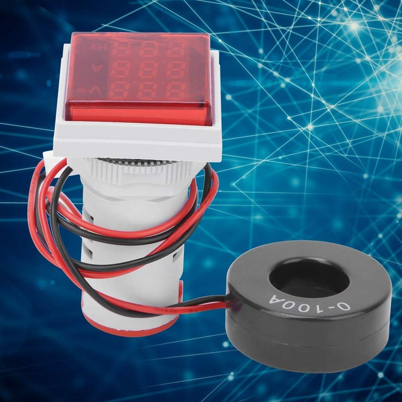 3-Digit Display Multifunction Digital Meter, AC Voltage Current Hertz Tester, for Precision Electrical Measurements & Testing (Red) - Image 3