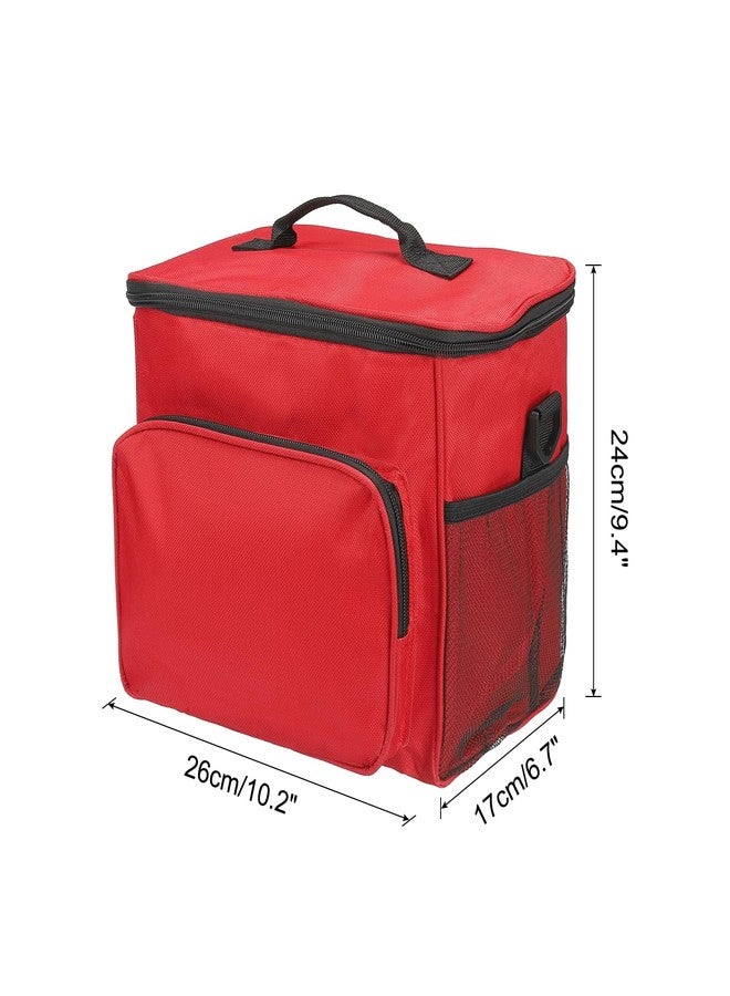 باتيكيل صندوق غداء باتيكيل للنساء/الرجال، حقيبة غداء معزولة ومبردة، حقيبة حمل حرارية، حاوية غداء قابلة لإعادة الاستخدام، 9.4 × 6.7 × 10.2 بوصة، للعمل والنزهات والأنشطة الخارجية، أحمر - Image 2