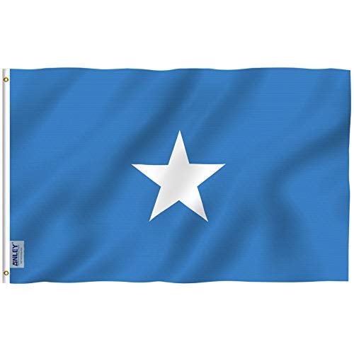 ANLEY Fly Breeze 3x5 Feet Somalia flag - Vivid Color and Fade proof - Canvas Header and Double Stitched - Somali Flags Polyester with Brass Grommets 3 X 5 Ft - Image 1