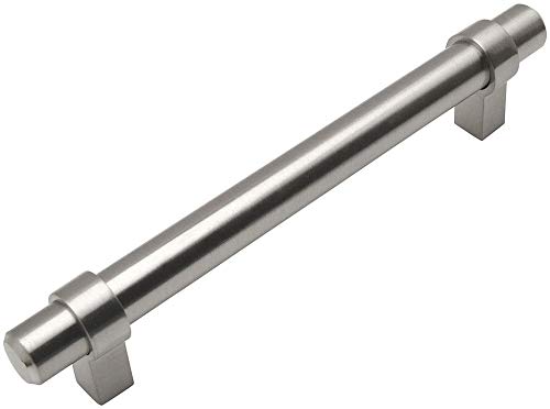 Cosmas 10 Pack 161128SN Satin Nickel Contemporary Bar Cabinet Handle Pull 5 128mm Hole Centers