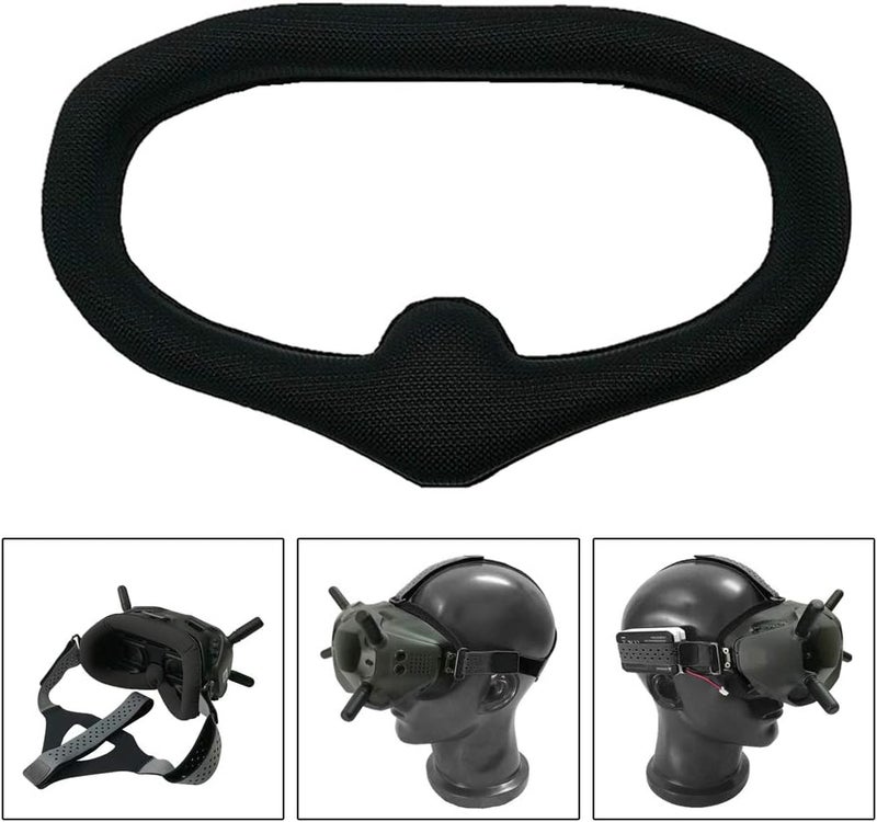 كلاراكو فاصل حشو إسفنجي ناعم ومريح للوحة الأمامية لنظارات DJI FPV الرقمية، أسود - Image 5