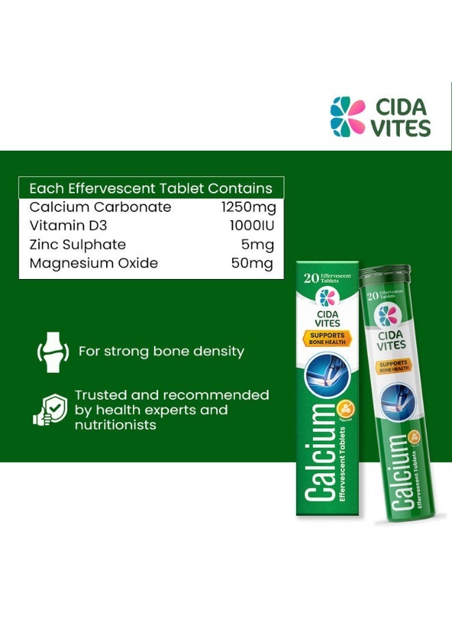 CIDA VITES Calcium Effervescent Tab 20 - Image 2