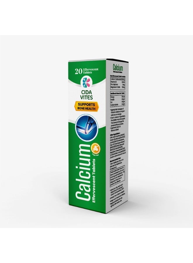 CIDA VITES Calcium Effervescent Tab 20 - Image 1