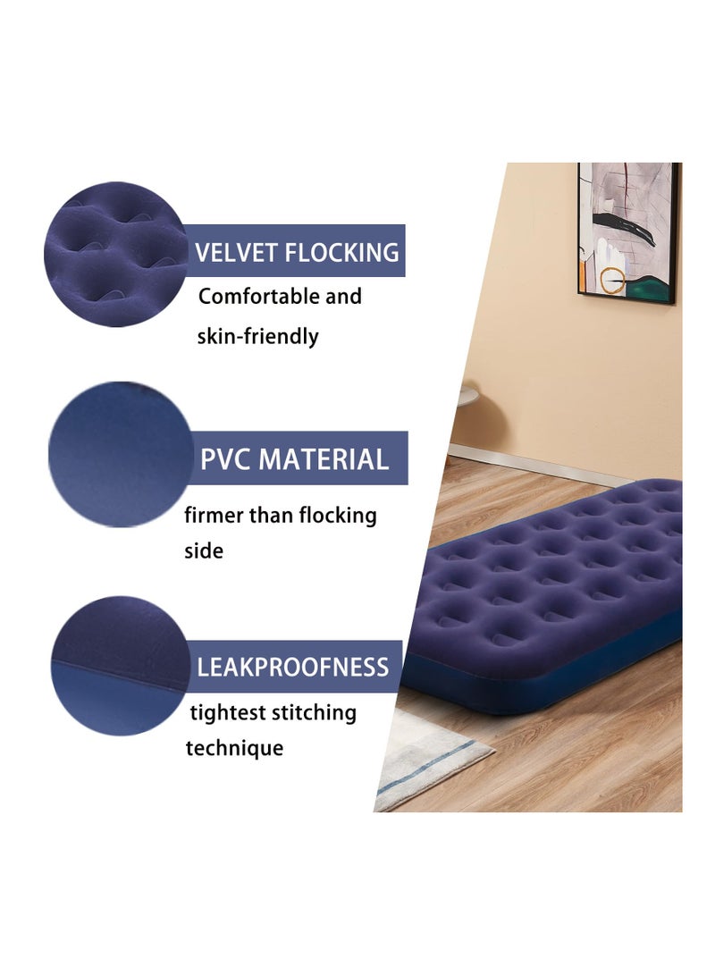 SYOSI Inflatable Airbed for Outdoor and Indoor Use, Comfortable Blow Up Mattress Portable Air Mattress Inflatable Bed Multi-Purpose Inflatable Airbed for Camping, Quick Inflation Air Mattress  - Image 3