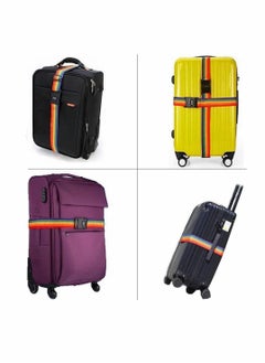 SYOSI Luggage Straps, Adjustable Luggage Straps with Combination Lock and Luggage Tag Slot, Suitcase Belts for Travel  - Image 5