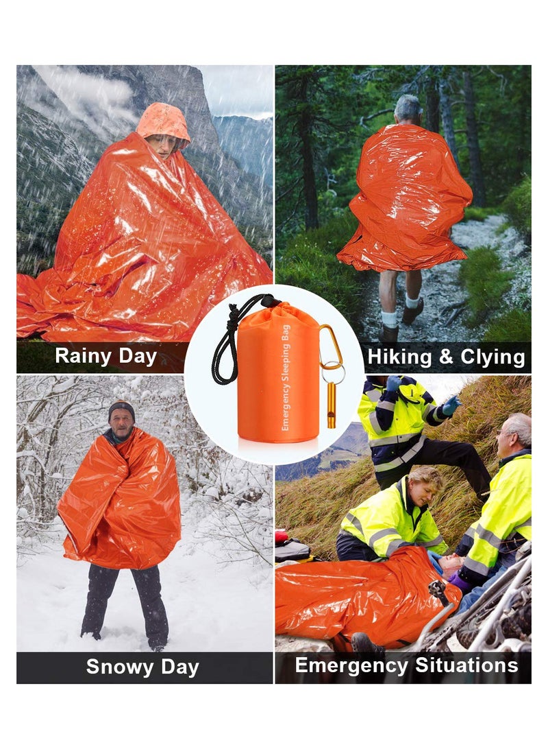 Beauenty Emergency Sleeping Bags Thermal Emergency Blankets Ultralight Space Blankets Survival Waterproof Bivy Sack Multi-Purpose Survival Gear for Hiking Camping First Aid Kits Outdoor Survival Gear - Image 3